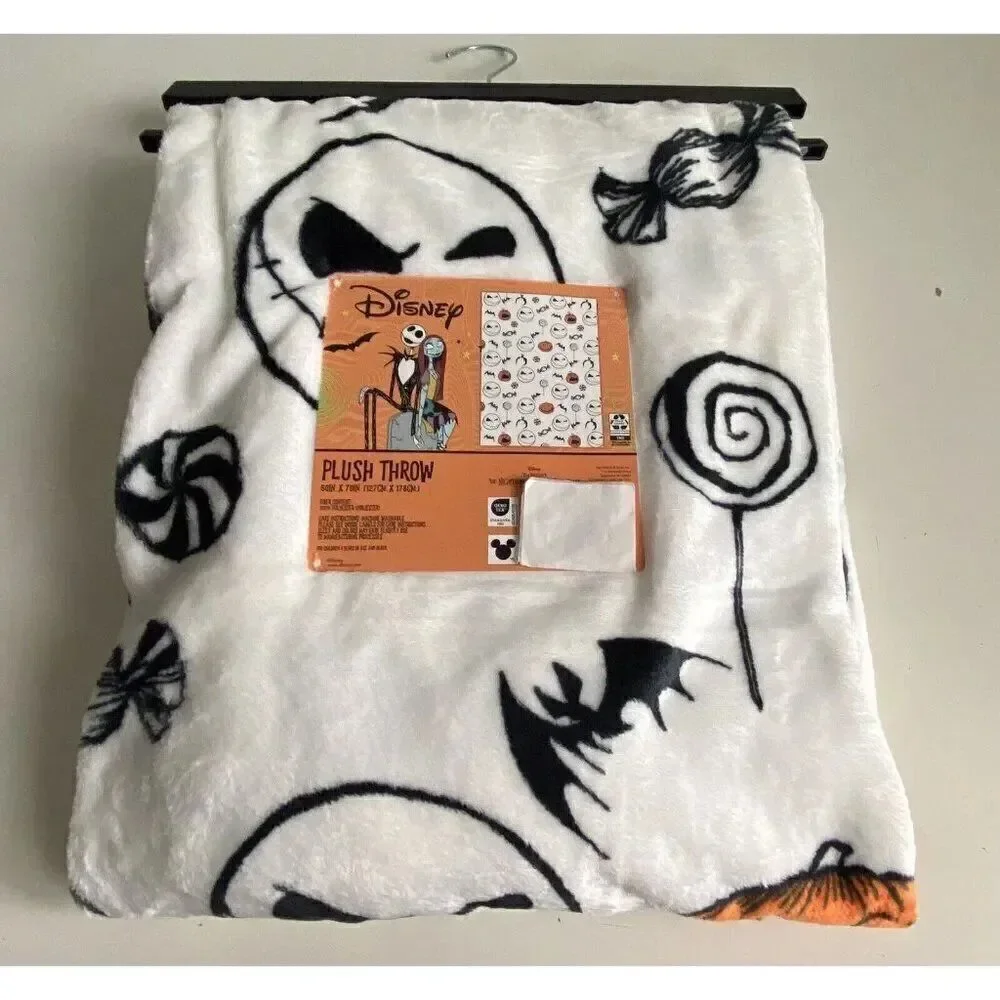 Nightmare Before Christmas Plush Throw Blanket 50X70” Jack Skellington Pumpkin‎